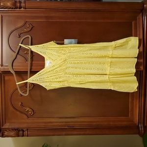 Yellow eyelet Beach cover up/Sundress, NWT